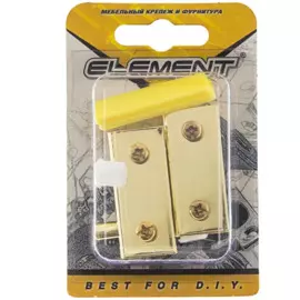 петли для стеклянных дверей, золото, комплект element 115040
