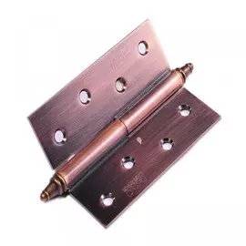 петля накладная nora-m сталь 610-4" (100*75*2,5) ac медь левая