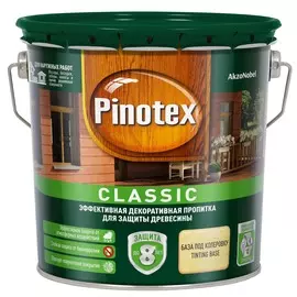 деревозащитная пропитка pinotex classic бесцветный 2,7л