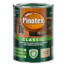деревозащитная пропитка pinotex classic светлый дуб 1л