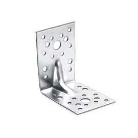 Пластина перф.угловая усил. 90х90х65х2,0мм оцинк.