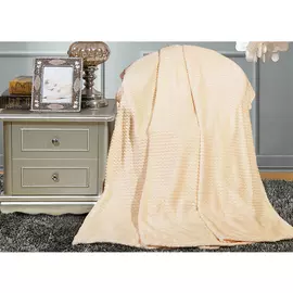 Плед из микрофайбера Зигзаг 6386 200х220 кремовый