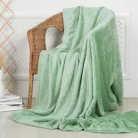 Плед из микрофайбера Зигзаг 94727 150х200 зеленый