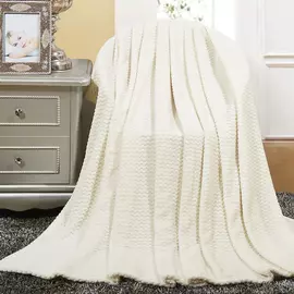 Плед из микрофайбера Зигзаг 95731 200х220 белый