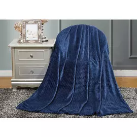 Плед из микрофайбера Зигзаг 97525 150х200 синий