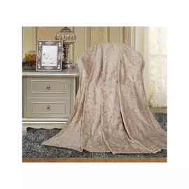 Плед микрофайбер тисненый Absolute 200х220см, какао