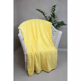 Плед микрофибра Хризантема 180*200см желтый 6140551
