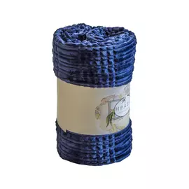 плед велсофт 1800х2000мм (велсофт полоса т. синий № в-9)