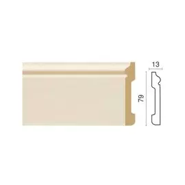 плинтус дюрополимер 80 мм бежевый decor-dizayn 005