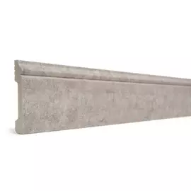 плинтус дюрополимер 80 мм серый бархат (бетон) decor-dizayn 005