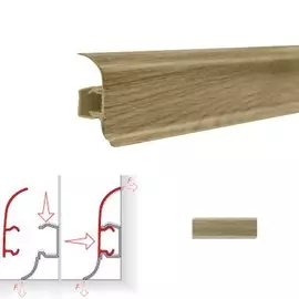 плинтус пластиковый ngf56 дуб альзас 2,5м ngf093