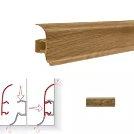 плинтус пластиковый ngf56 дуб старый й 2,5м ngf019