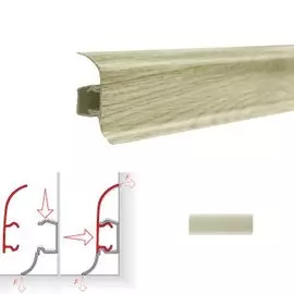 плинтус пластиковый ngf56 клен патина 2,5м ngf028