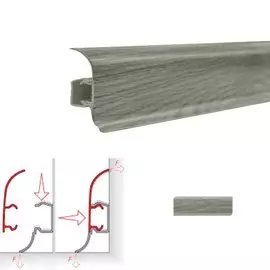 плинтус пластиковый ngf56 шато серый 2,5м ngf099