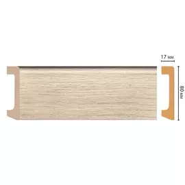 Плинтус полиуретан 80 мм D235-72 Decomaster Wood Line