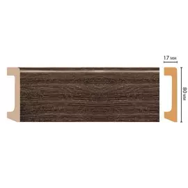 Плинтус полиуретан 80 мм D235-81 Decomaster Wood Line