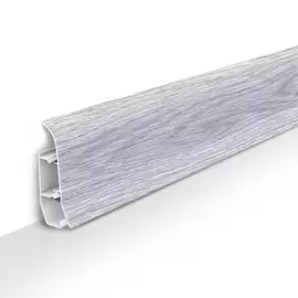 плинтус пвх 67 мм 2,5 м дуб серый идеал элит