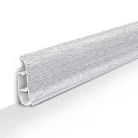 плинтус пвх 67 мм 2,5 м ясень белый идеал элит