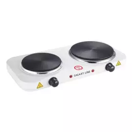 плита настольная (электрическая, 2 конфорки, эмаль, 2500вт) galaxy gl3002