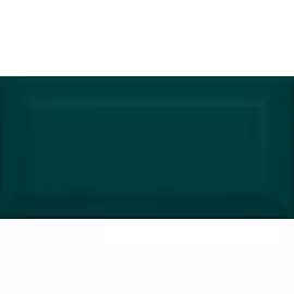 плитка настенная клемансо зелёный тёмный грань 7,4х15 16059