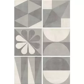 плитка настенная понти 20х20 серый декор 5286