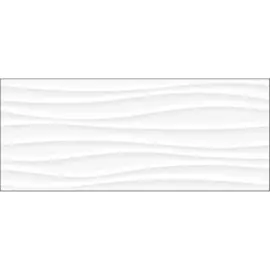 плитка настенная white planet 25х60 волна белый 10100001346