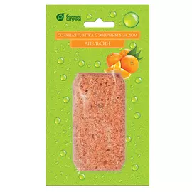 плитка соляная с эфирным маслом апельсин, 200 г для бани и сауны банные штучки