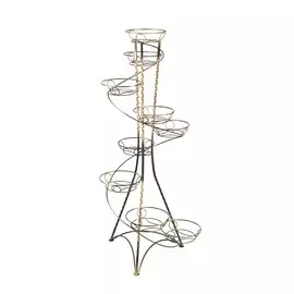 Подставка напольная «Спираль» черная с золотом, 9-и местная