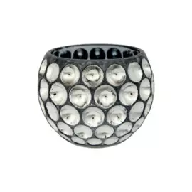 подсвечник декоративный стеклянный 110*110*87 вещицы антрацит ngb-1