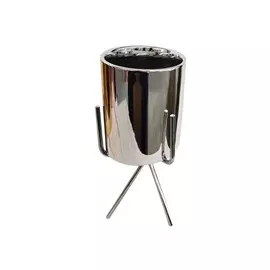 Подсвечник керамический Ансель 8,5х17,2см 18209-w/серебро