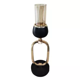 Подсвечник металлический Валлия 12х32см 9069B