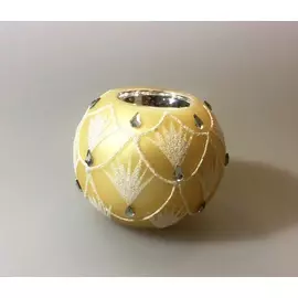 подсвечник стекло золото 8*8*8см 17925