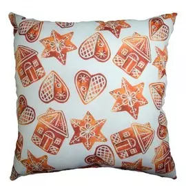 подушка декоративная пряники 40x40 габардин многоцветный