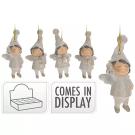 Подвесное елочное украшение Ангел 4,5*3,5*10см керамика AAA743110