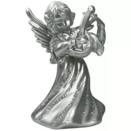 подвесное украшение ангел с лютней серебряный