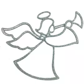 подвесное украшение ангел серебряный