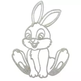 подвесное украшение кролик белый