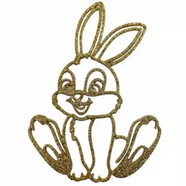 подвесное украшение кролик золотой