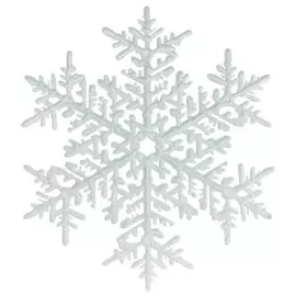 подвесное украшение снежинка белая 200