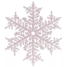 подвесное украшение снежинка розовая 200