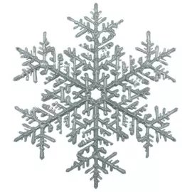 подвесное украшение снежинка серебряная 200