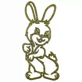 подвесное украшение зайчик золотой