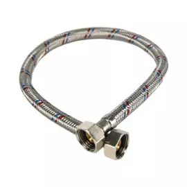 подводка гибкая для воды с оплеткой из нерж. стали 1/2" х 30 см в/в, латунные концевики, mp-у ис.100