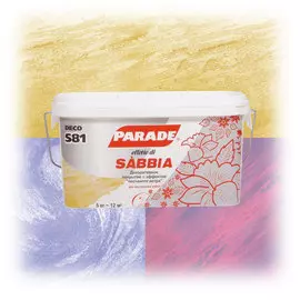 покрытие декоративное parade s81 5кг с эффектом песчаного ветра, белый