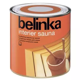 покрытие для защиты древесины в саунах belinka interier sauna 0,75л