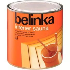 покрытие для защиты древесины в саунах belinka interier sauna 2,5л