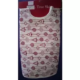 Покрывало новогоднее под елку ЮБКА красные елочки и шарики 90см фетр 38912