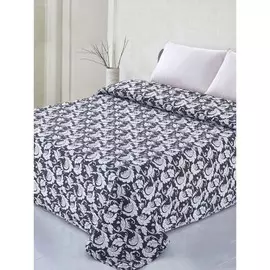 Покрывало стеганное с печатным рисунком 220*240, графит.