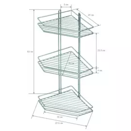полка хром 3-ая угловая ае-672 аквалиния 2223