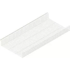 полка-корзина проволочная 438х900 мм, белая